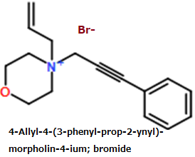 CAS#4-Allyl-4-(3-phenyl-prop-2-ynyl)-morpholin-4-ium; bromide